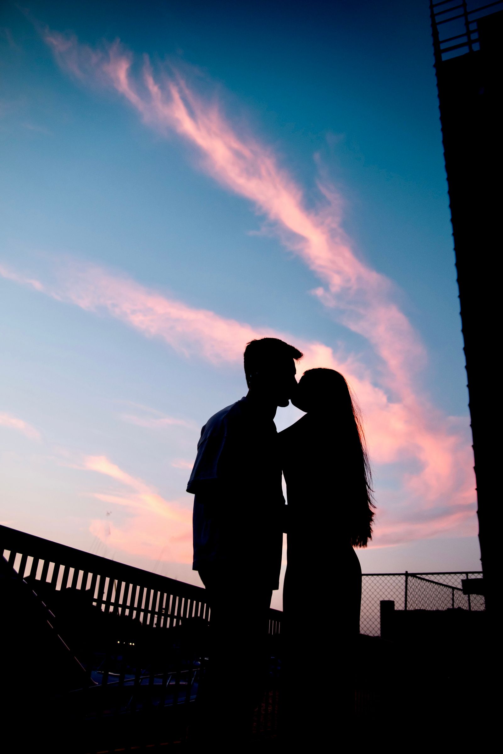 Couple silhouette sunset — climate-not-milestone lasting connection Gottman rhythm